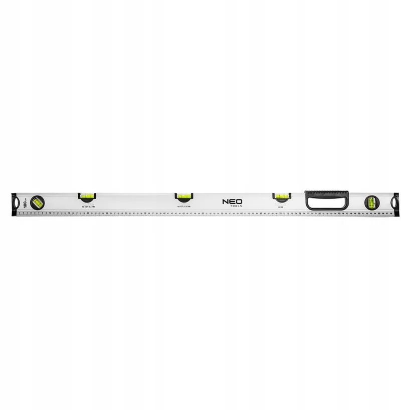 Speciale Waterpas 100 cm met 5 Libellen voor Diverse Hoekmetingen by Neo Tools, Black – product image