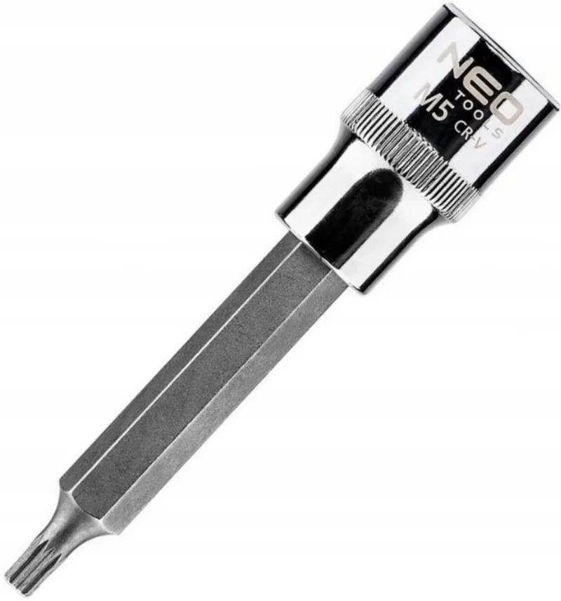 Spline Bit Cap Lock 1/2" M12 x 100 mm - Hoogwaardig staal by Neo Tools – product image