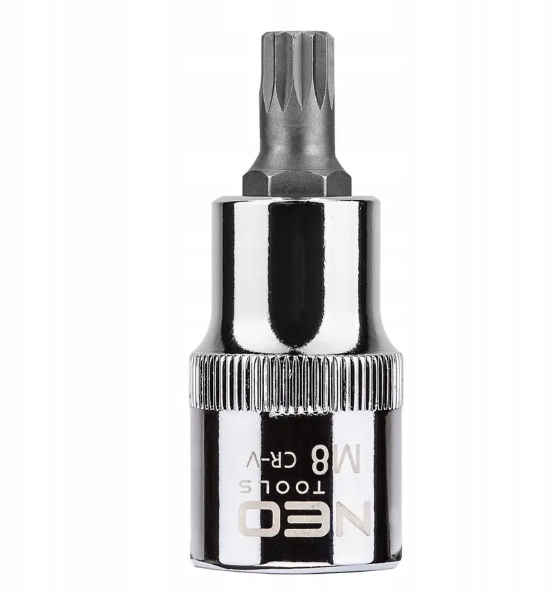Spline Bit Dop 1/2" M8 x 55 mm - Kwaliteit CrV & S2 Staal von Neo Tools – Produktbild