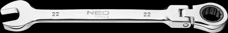 Steek/Ratelsleutel 22mm Knik Met Knik Nek CrV Staal TUV M+T de Neo Tools – image du produit