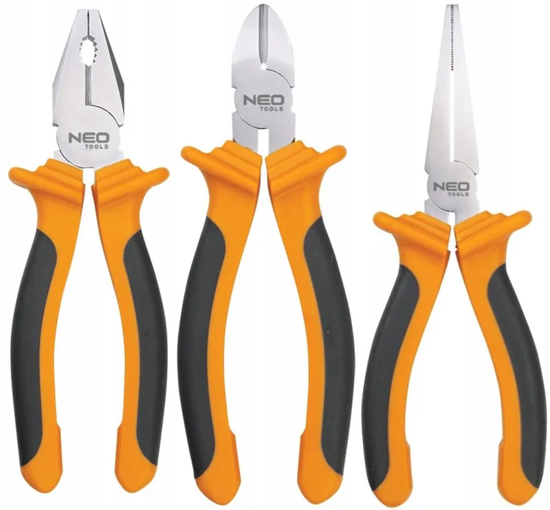Tangenset 160mm: Combinatietang, Zijkniptang, Platte Tang de Neo Tools – image du produit