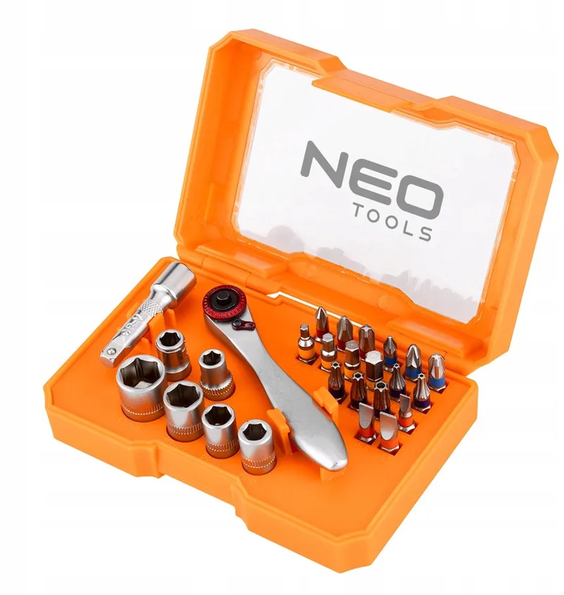 TOOLS 26-delige Bitset met Ratel en Verlengstuk von Neo Tools – Produktbild