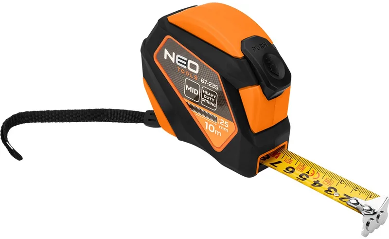 TOOLS 67-235 - Stalen Rolmaat - 10m - Auto Blokkeerfunctie - Magneet von Neo Tools, Orange – Produktbild