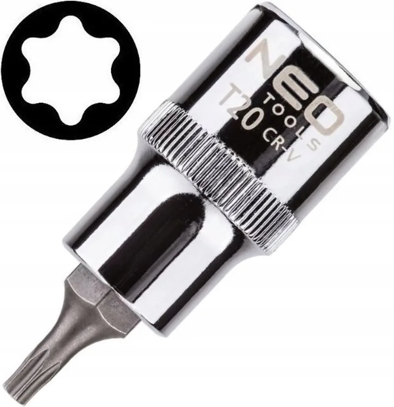 Torx Bit Dop 1/2" T27 x 55 mm - Kwaliteit CrV Staal by Neo Tools – product image