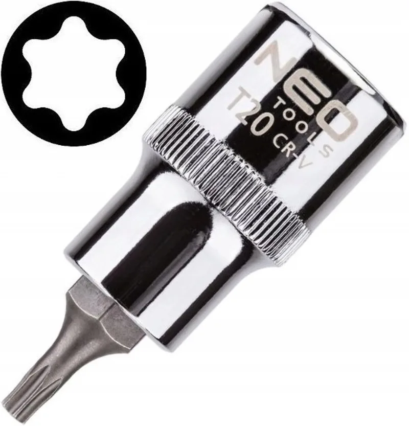 Torx Bit Dop 1/2" T60 x 55 mm - Kwaliteit CrV & S2 Staal by Neo Tools – product image