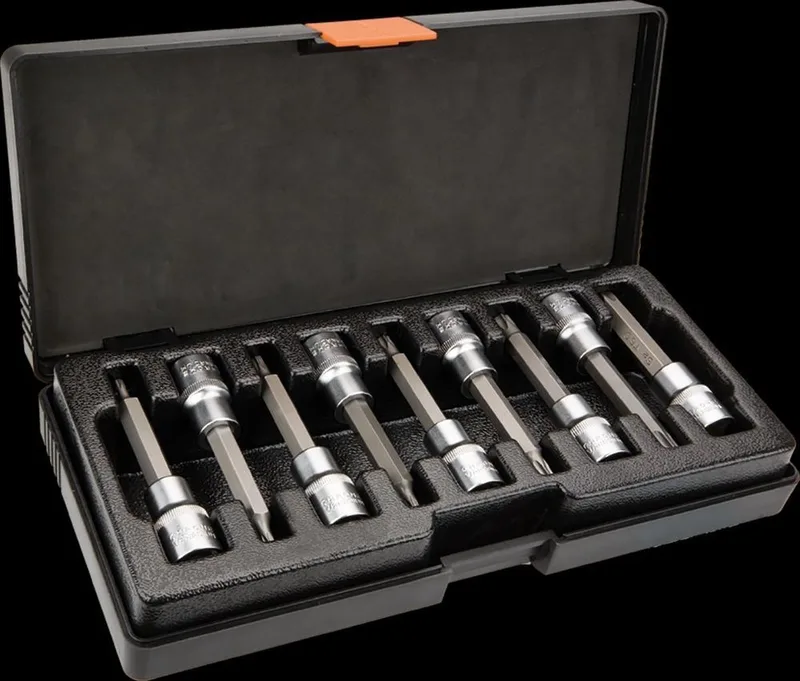 Torx Dopsleutelset - 9 stuks - 100 mm - Chroom-Vanadium by Neo Tools, Neutraal – product image