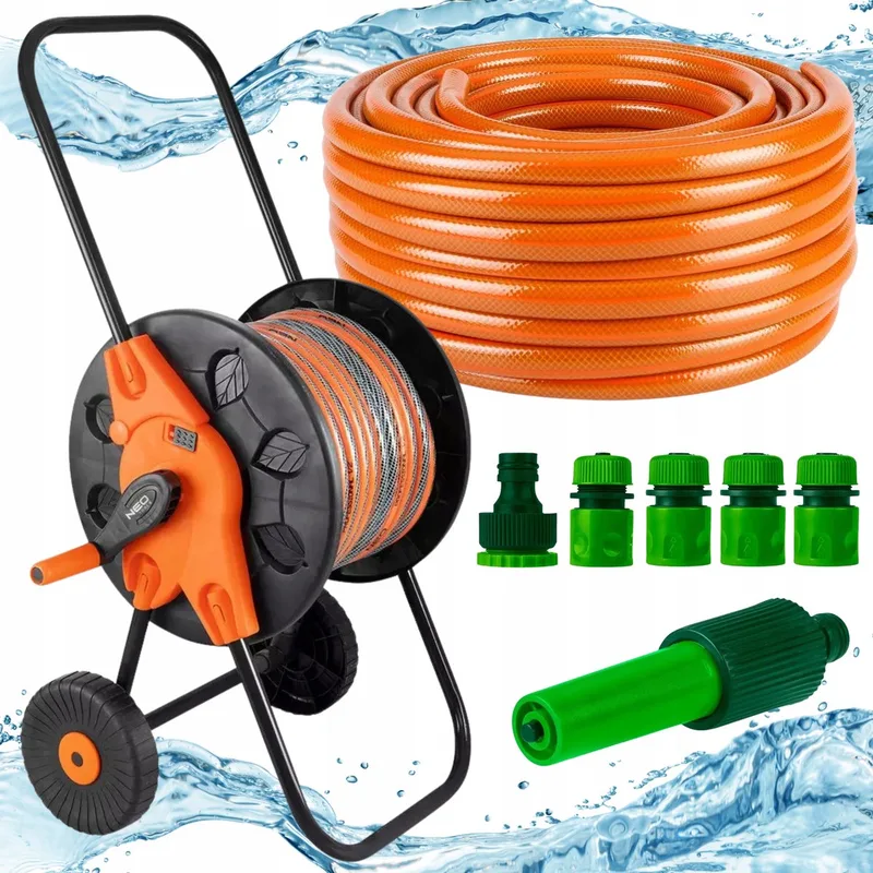 Tuinslang 30m 1/2" Compleet met trommel, sproeier en koppeling by Neo Tools – product image