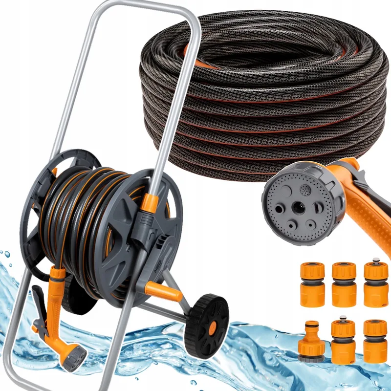 Tuinslang Set 30m met Wagentje & Sproeier by Neo Tools – product image