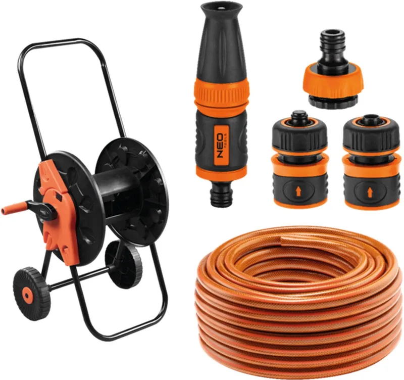 Tuinslang set met wagen, slang 30 meter en spuit de Neo Tools – image du produit