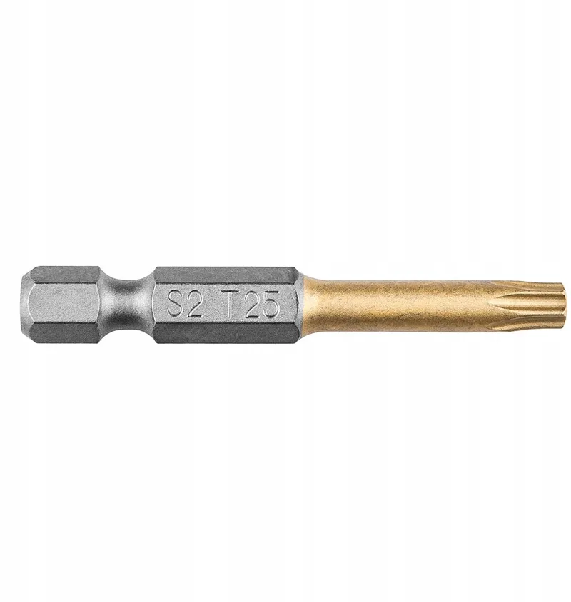 TX25 Schroefbit 50mm, 1/4" HEX, S2 TiN Staal by Neo Tools – product image
