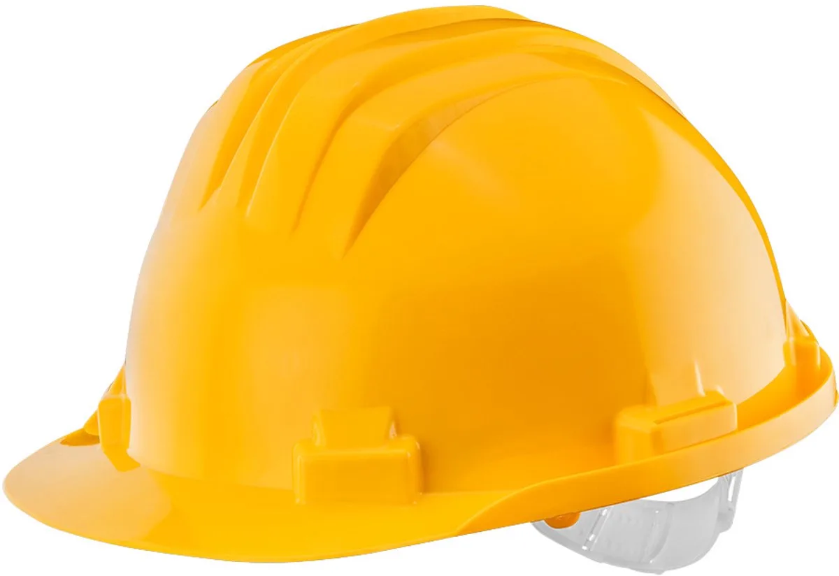 Veiligheidshelm - Geel - HDPE - 6-punts Harnas van Neo Tools – productafbeelding