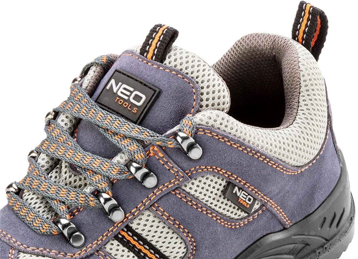 Werkschoenen - Zamsuw - Antislipzool van Neo Tools, Grijs, 41 – productafbeelding