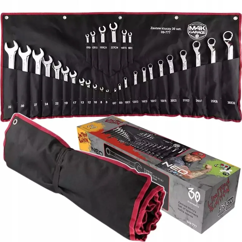 x M4K 30-delige Gebogen Halfopen Ringsleutel Set by Neo Tools – product image