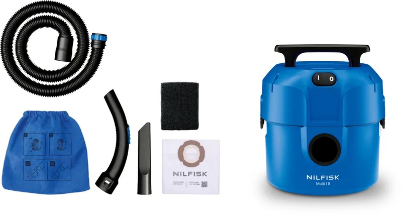 Multi I 8 Nat- & Droogzuiger 1100W 8L met Blaasfunctie en Accessoires de Nilfisk – image du produit