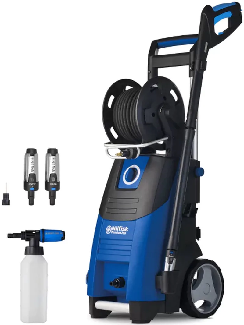 Premium 200-15 – Hogedrukreiniger 200 bar met Super Schuimspuit, Gentle & Ruwe sproeiers, 15 m slang en telescopische handgreep – Voor professionele resultaten de Nilfisk – image du produit