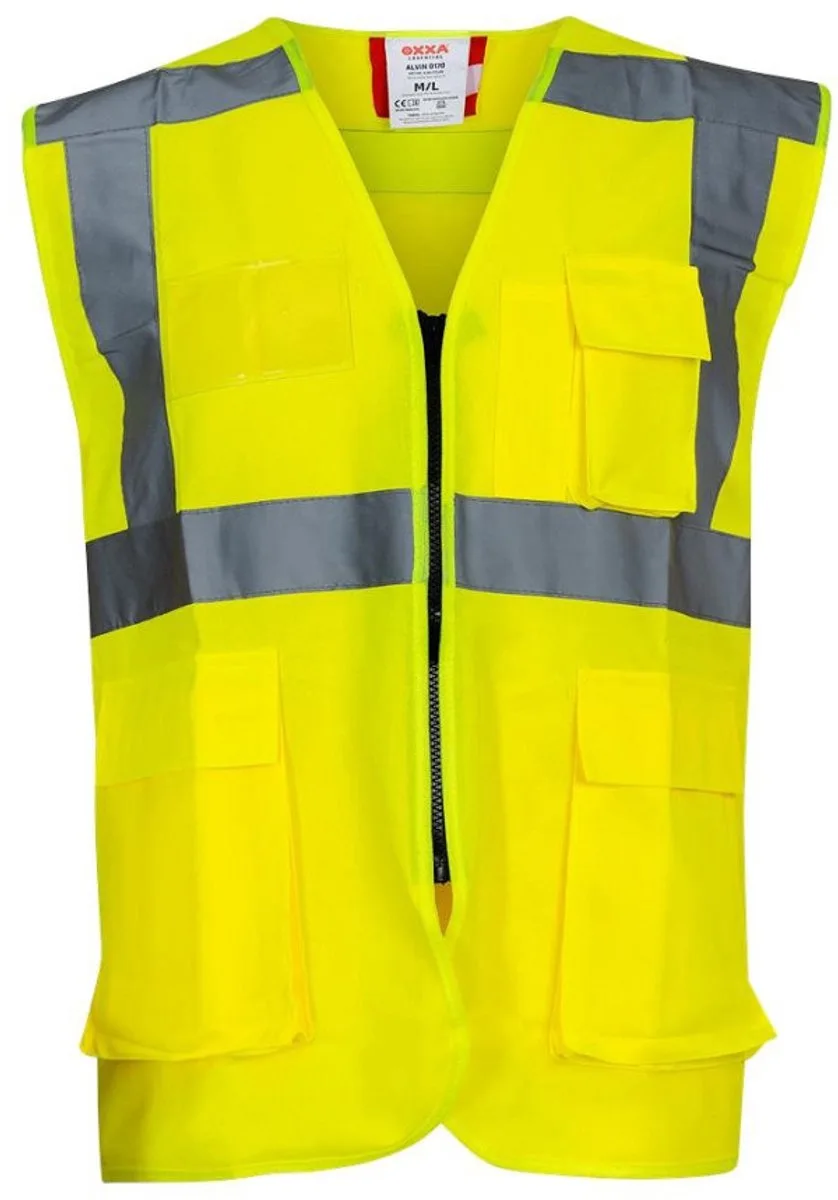 Alvin 0170 RWS verkeersvest met rits, XL/XXL de OXXA, Jaune – image du produit