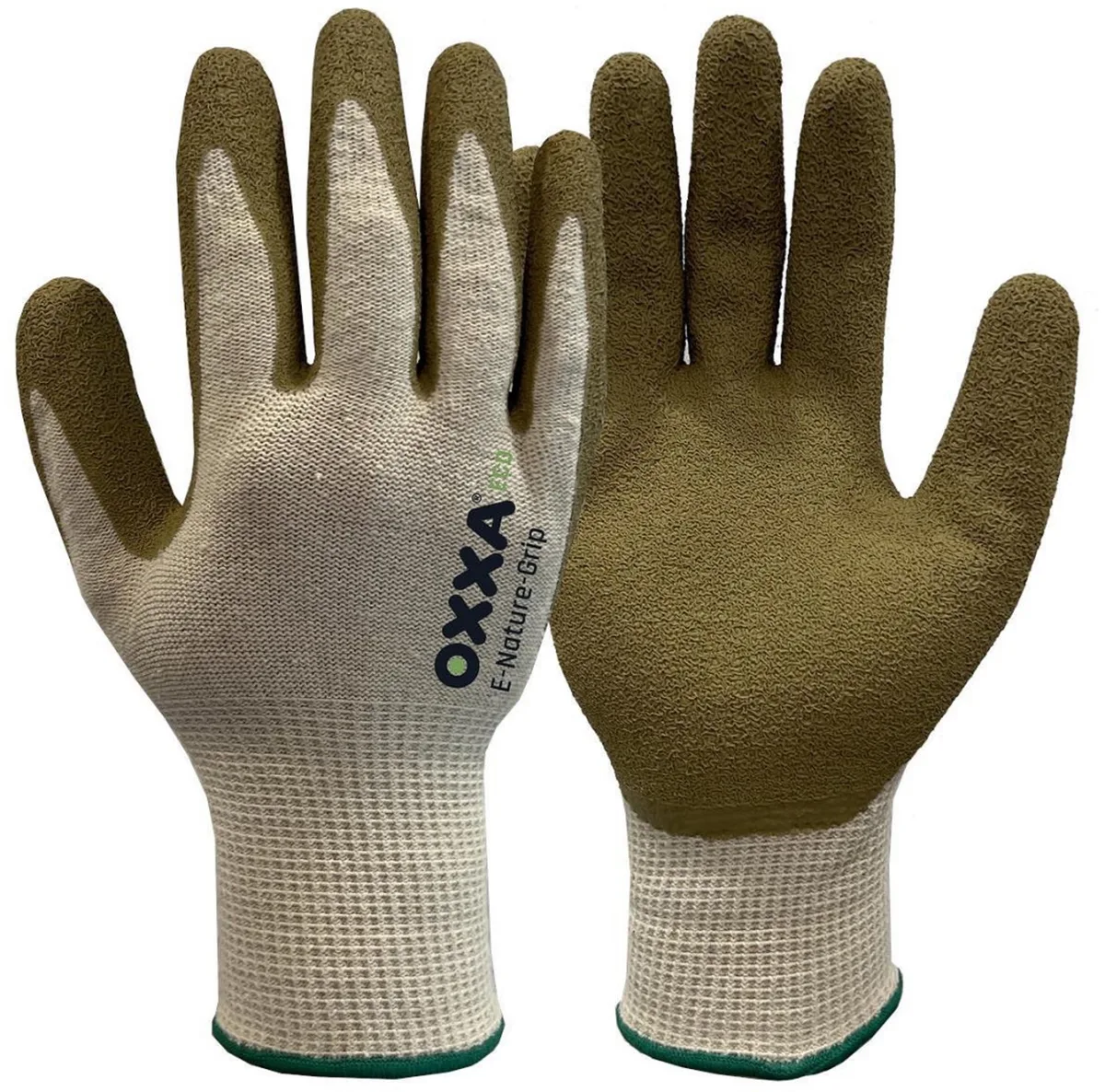 E-Nature-Grip 52-000 handschoen - 12 paar S fra OXXA, Olijfgroen – produktbillede