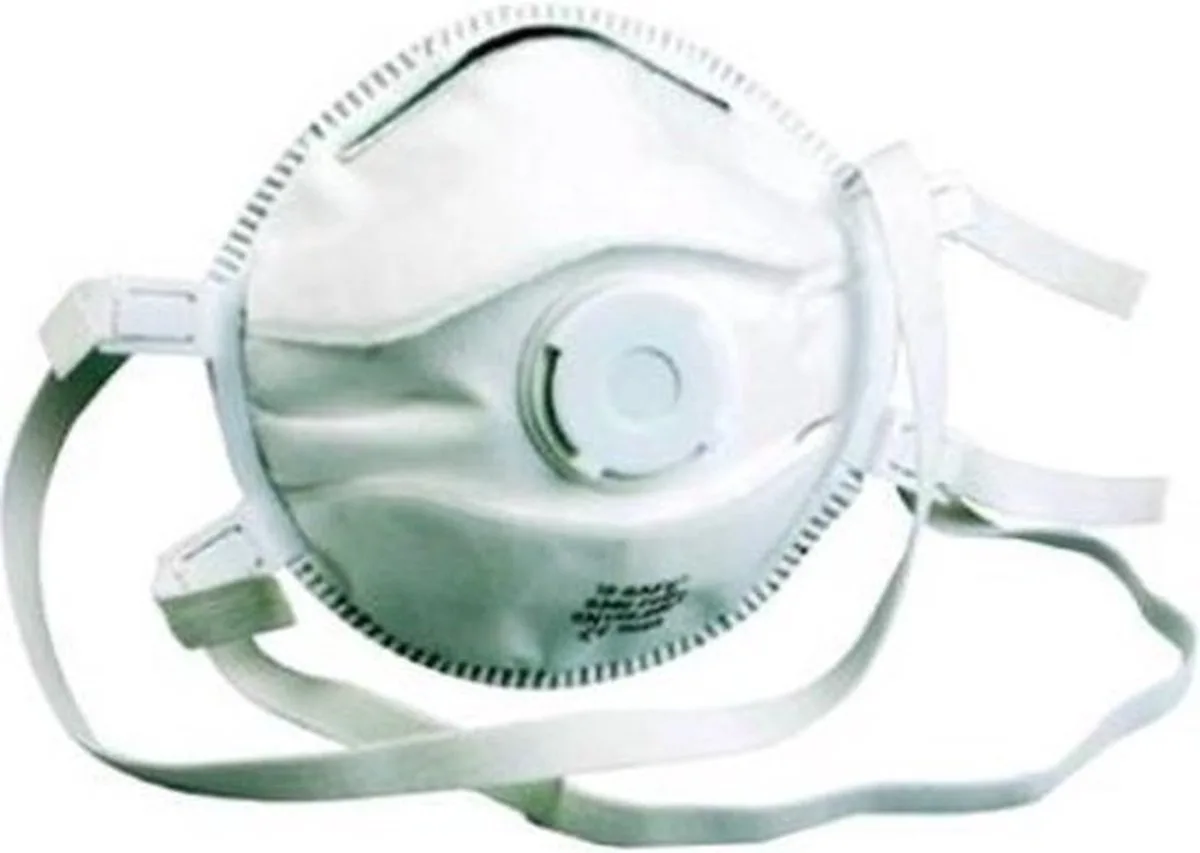 FFP3 - mondkapje - hoge protectie - 5 stuks - FFP3 NR D, OXXA Taivas 6340, mondkapje ventiel, FFP3 maskers 5 stuks, cupvormig stofmasker van OXXA, Wit – productafbeelding