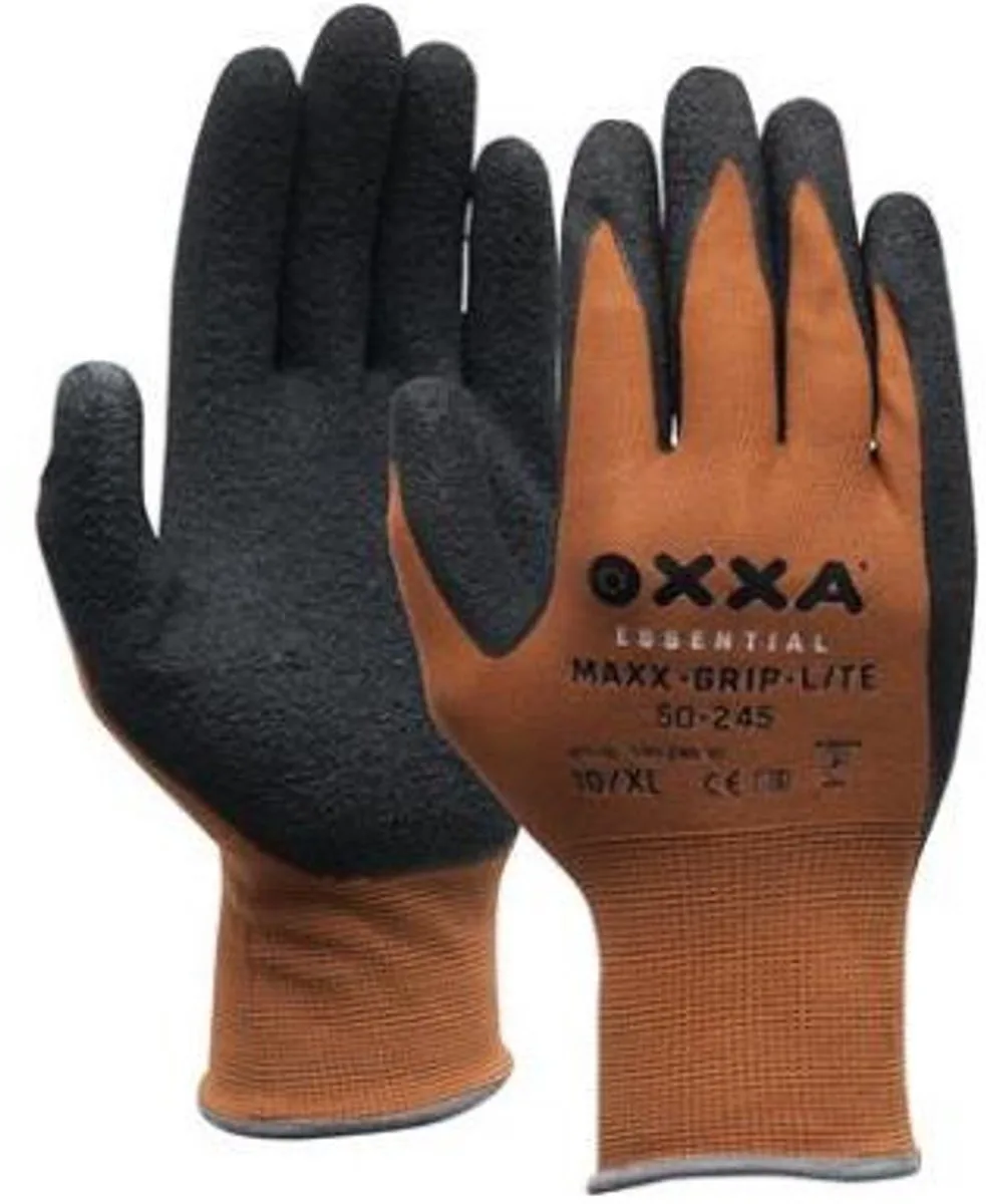 M-Safe 15024511 Maxx-Grip Lite Werkhandschoenen - 11/XXL fra OXXA, Orange, Grå – produktbillede