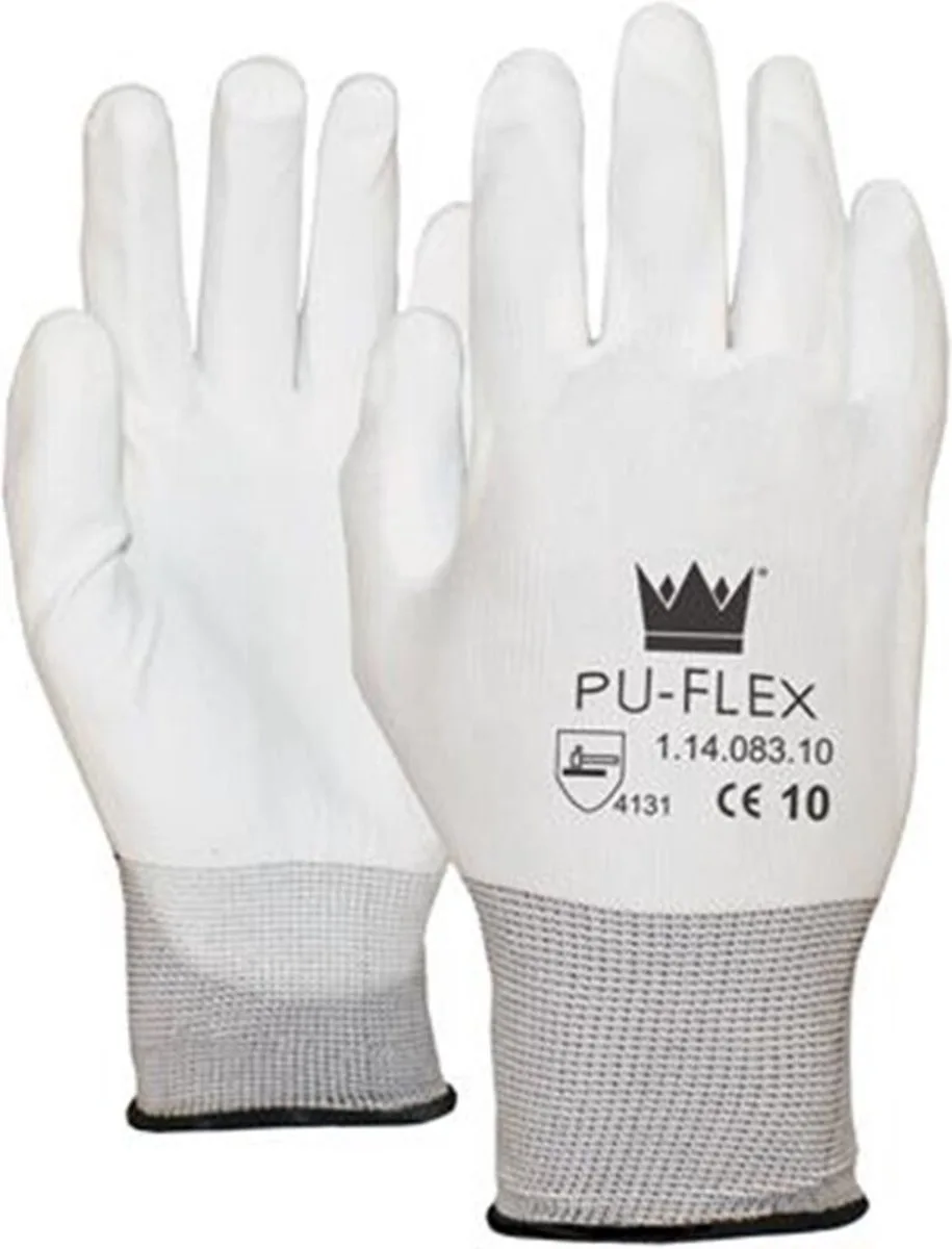 PU-Flex 14-083 handschoen XL Oxxa - Wit/blauw - Polyurethaan - EN 388:2016 de OXXA, Blanc – image du produit