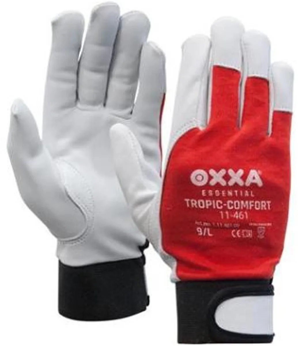 Tropic-Comfort 11-461 handschoen, 12 paar M de OXXA, Zwart-rood-wit – image du produit
