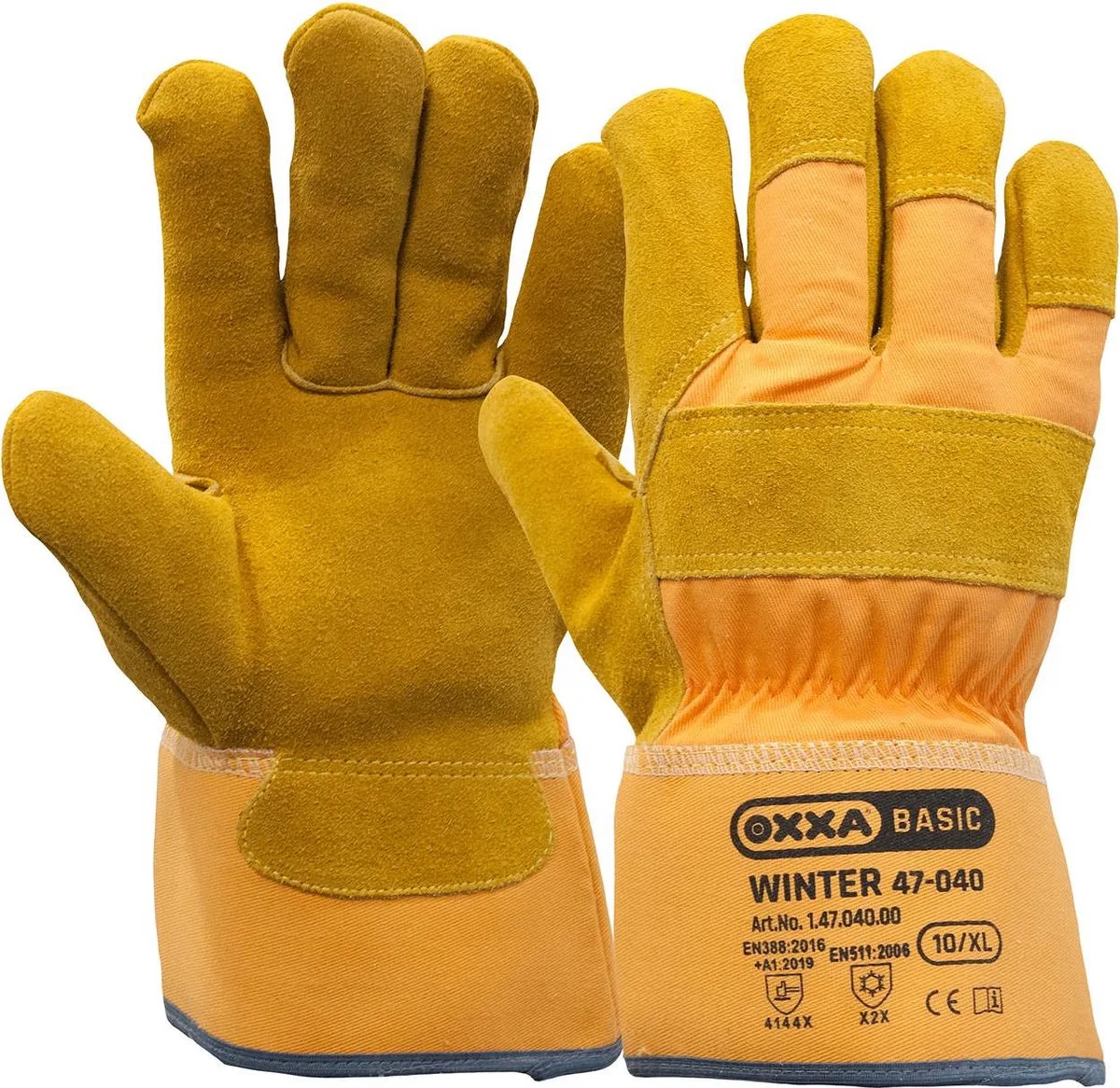 Winter 47-040 Veiligheidshandschoen -werkhandschoenen von OXXA, Gelb, Braun – Produktbild