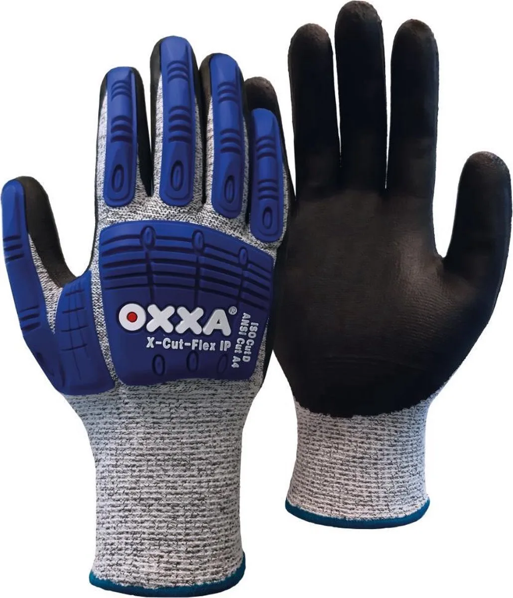 X-Cut-Flex 51-705 Werkhandschoenen - Snijbestendig Klasse D - Impact Bescherming - Antislip - Staalvezel Versterkt - ESD Veilig - Bouw & Industrieel Gebruik de OXXA, Grijs en wit, 11/XXL – image du produit