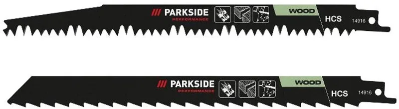 2 Delige Reciprozaag Bladen Set (Nat Hout) SWISS MADE de Parkside – image du produit