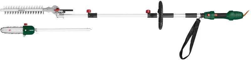2-in-1 elektrisch combinatiegereedschap 710 W - Heggenschaar / telescopische snoeischaar - Snijlengte: ca. 41 cm van Parkside – productafbeelding