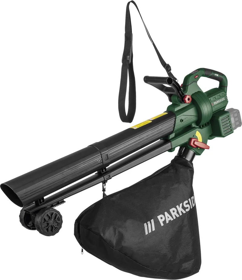 Accu-bladzuiger/-blazer 40V zonder accu - Snelheidsniveau 6 - 3-in-1 functie - Krachtige blazer, efficiënte zuiger en geïntegreerde hakselfunctie van Parkside – productafbeelding