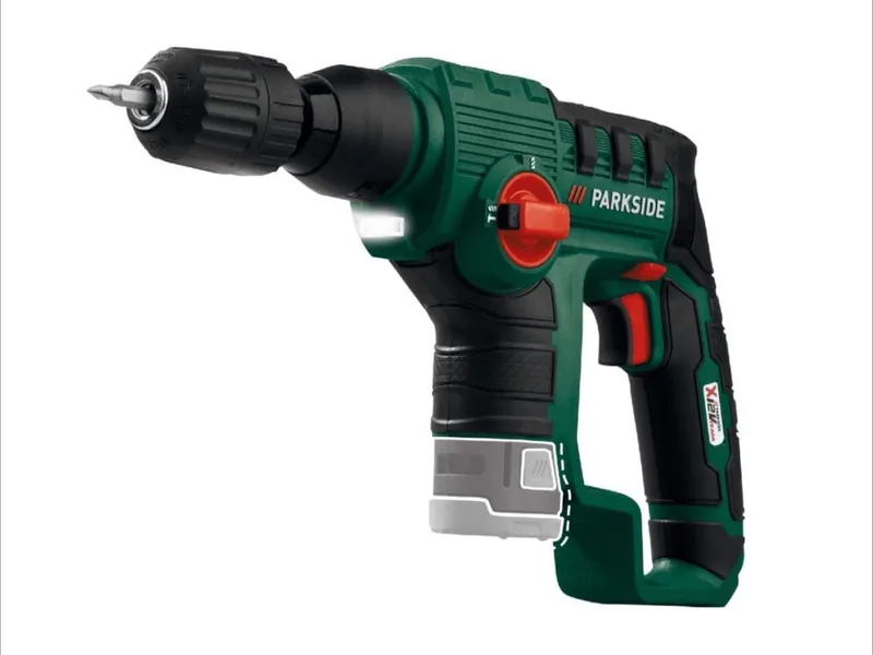Accu-boorhamer 12V zonder accu en lader - Voor het krachtig bewerken van steen, tegels, metaal of hout de Parkside – image du produit