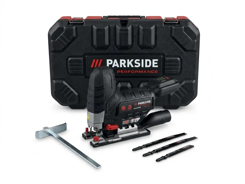Accu Decoupeerzaag 20V - Slagfrequentie: 800-3800 spm (7-traps) - Slaglengte: 26 mm - Exclusief accu en lader - Borstelloze motor (Brushless Motor) - bijzonder lange levensduur door minder slijtage van Parkside – productafbeelding
