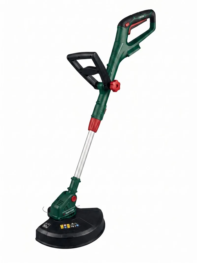 Accu Grastrimmer - 20V - Zonder Accu - Dubbeldraadssysteem met volautomatische bijstelling - Snijdiameter: Ø25 cm - Draaddikte: 1,4 mm - Exclusief accu en snellader van Parkside – productafbeelding