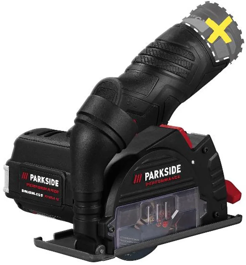 Accu-haakse slijper 12 V zonder accu en lader - Toerental: max. 20000 tpm - Schijfdiameter: 7,6 cm von Parkside – Produktbild