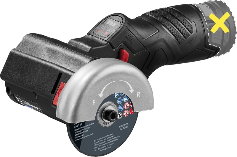 Accu- Haakse slijpmachine - 12V - Zonder Accu - Incl koffer - LED-display de Parkside – image du produit