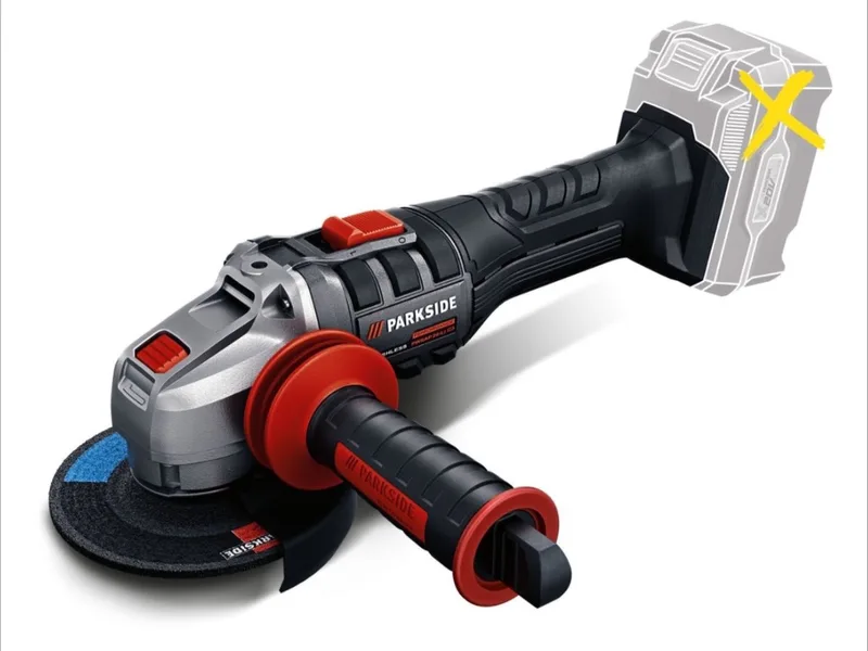 Accu-haakse slijpmachine 20V zonder accu en oplader - Met krachtige, borstelloze motor - Haakse Slijper - 125 mm - Losse Body de Parkside – image du produit