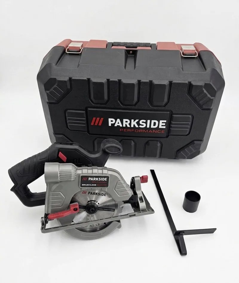 Accu-handcirkelzaag 12V zonder accu - Cirkelzaag - Handcirkelzag - Toerental: 3600 tpm - Zaagblad-Ø: 140 mm von Parkside – Produktbild