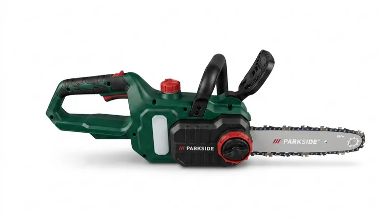 Accu Kettingzaag - 20V - Zonder Accu - Zaaglengte: max. 23 cm - Kettingsnelheid: 6,5 m/s - Exclusief accu en snellader de Parkside – image du produit