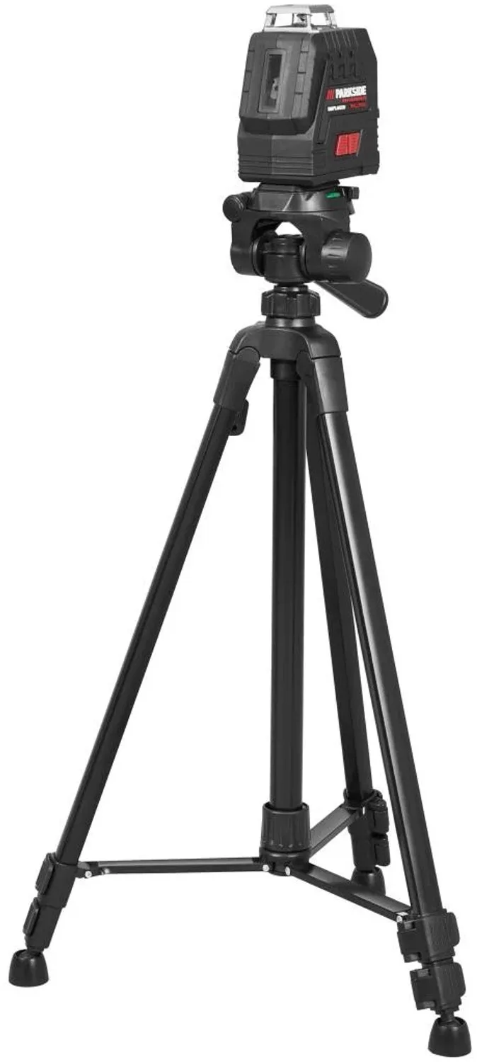 Accu - kruislijnlaser met statief 4 V - PKLLP 360 B2 - 360°-rotatielaser met horizontale rondom-projectie en verticaal kruisende laserlijn de Parkside – image du produit