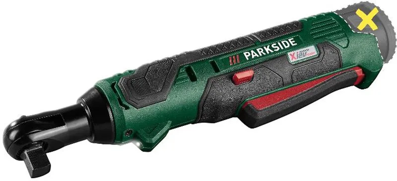 Accu Ratel - 12V - Electrische Ratelsleutel - Zonder Accu - Toerental: 0-250 tpm - Draaimoment: max. 54 Nm - Exclusief accu en snellader van Parkside, Groen – productafbeelding