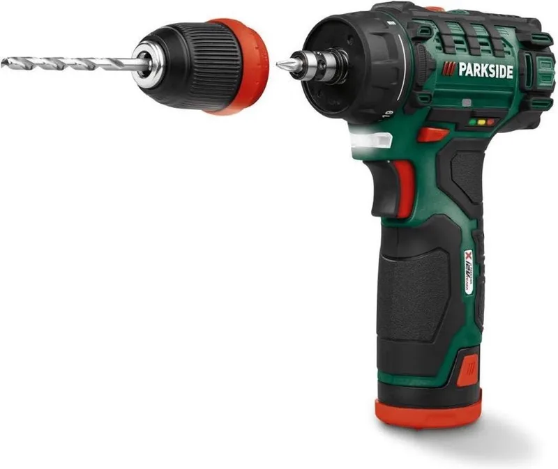 Accu-schroefboormachine 12V - 2 versnellingen Inclusief accu en snel oplader von Parkside – Produktbild