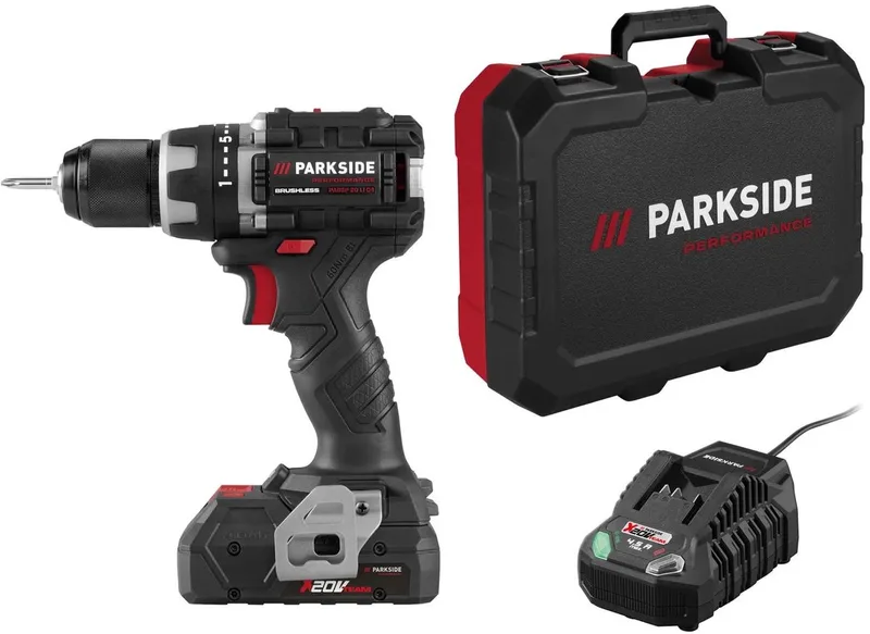Accu-schroefboormachine set 20 V 60 Nm met accu en lader 4 ah van Parkside – productafbeelding