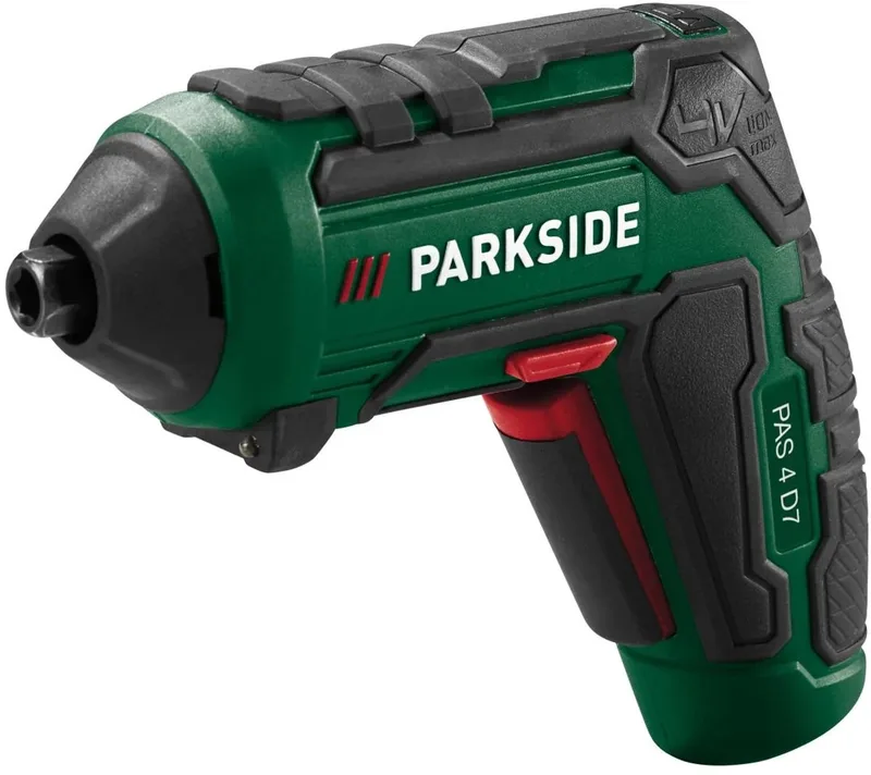 Accu Schroevendraaier 4V - Verwisselbare opzetstukken - Incl praktische opbergkoffer by Parkside – product image
