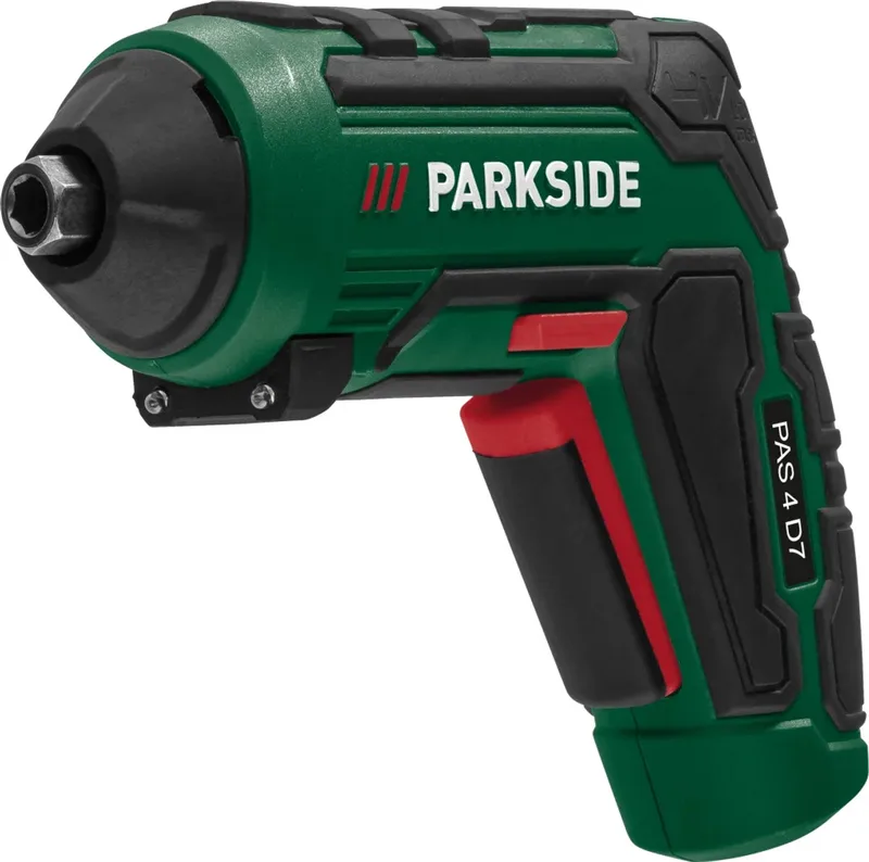 Accu-schroevendraaier - Toerental: ca. 200 tpm - Koppel: max. 10 Nm - 4 V - Compact, krachtig en handig voor elke klus von Parkside, Grün – Produktbild