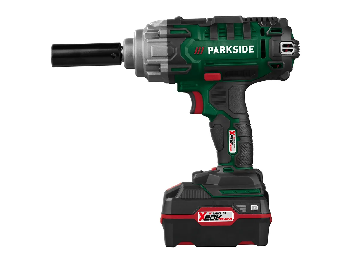 Accu-slagmoersleutel 20 V 400 Nm, met accu 4 Ah en snellader 4,5 A - Uit de serie PARKSIDE X 20 V Team - Koppel: 400 Nm van Parkside – productafbeelding 2 van 4