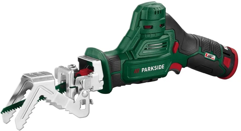 Accu - Takkenzaag 12V met accu en oplader - incl opbergkoffer de Parkside – image du produit
