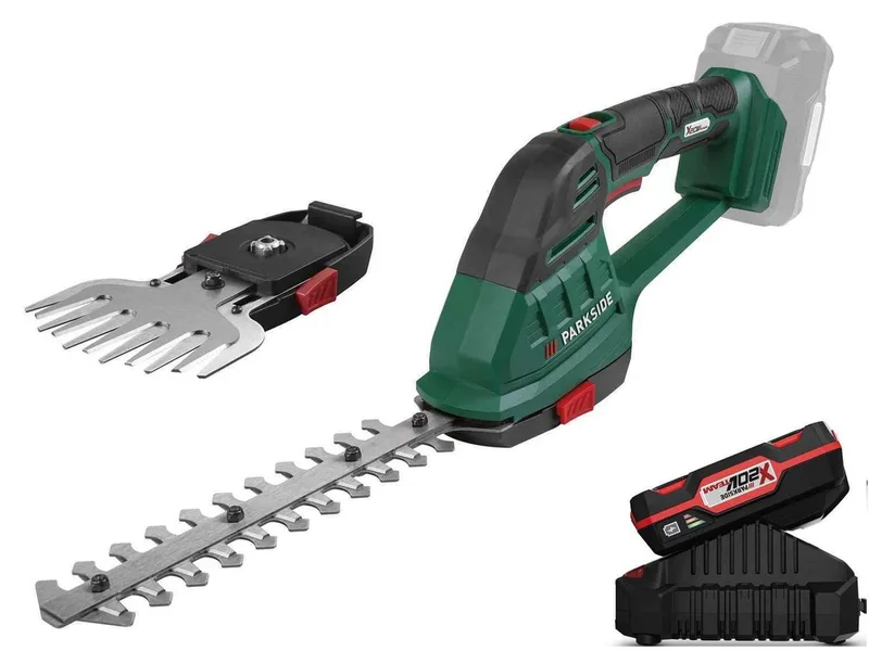 Akku-Gras- und Strauchscherenset 20V Akku-Gras- und Strauchschere PAGS 20-Li mit Akku und Ladegerät von Parkside – Produktbild 1 von 5