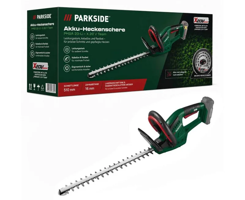 Akku-Heckenschere by Parkside, Black – product image