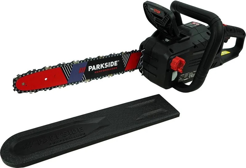 Akku-Kettensäge 40V Akku Kettensäge PPKSA 40-Li (ohne Akkus), 45,5 cm Schwertlänge, 2-Hand-Schutzschalter mit Ketten-Sofortstopp (0,12 Sek) fra Parkside – produktbillede 3 af 3