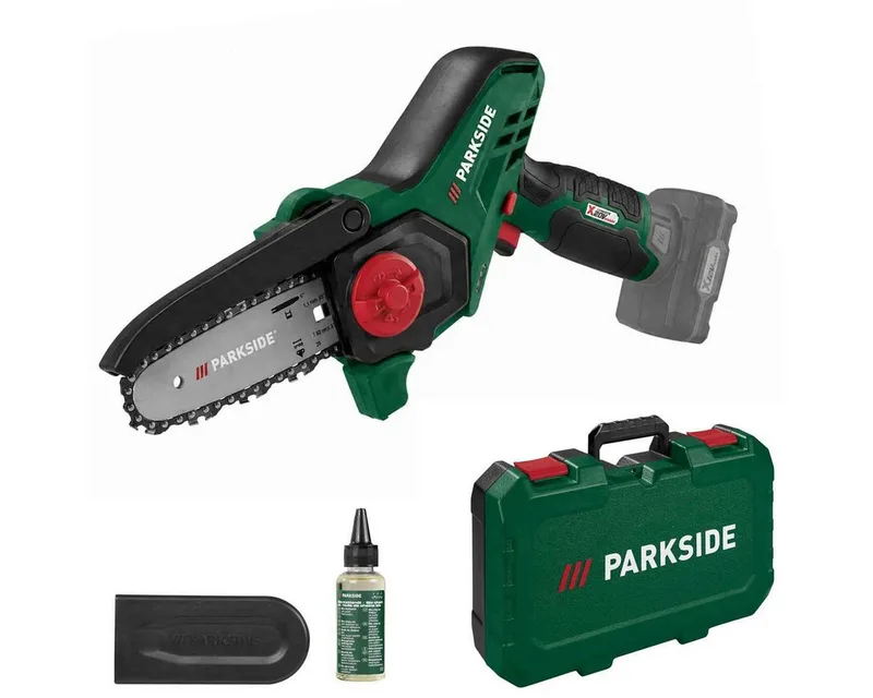 Akku-Kettensäge PARKSIDE 12 V Akku-Gehölzschneider PGHSA 12 D3, ohne Akku / Ladegerät de Parkside – image du produit